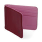 Billetera con clip Burgundy Rosa