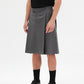 Falda gris a rayas